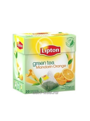 Чай Lipton Mandarin Orange зеленый 20пак*1,8г