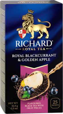 Чай RICHARD Royal Blackcurrant & Golden Appel черный 25шт*1,7г сашет