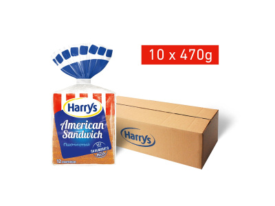 Хлеб Harry's American Sandwich тостовый пшеничный 470г