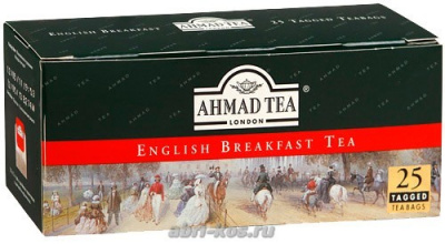 Чай Ahmad Tea English Breakfast черный 25пакетиков*2г