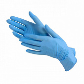 Перчатки одноразовые нитриловые голубые размер М 1уп*100шт