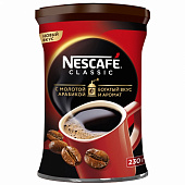 Кофе Nescafe Classic растворимый с добавлением молотого 230г