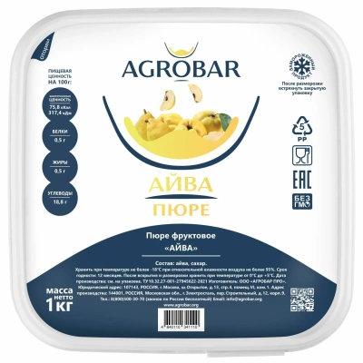 Пюре Агробар (AGROBAR) айва с/м 1кг