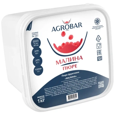 Пюре Агробар (AGROBAR) малина с/м 1кг