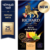 Чай RICHARD Royal Peach & Mint черный ароматизированный сашет 25шт*1,7г