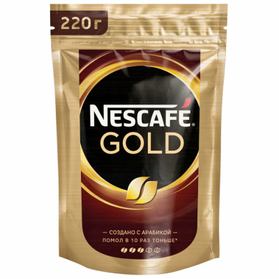 Кофе Nescafe Gold растворимый 220г