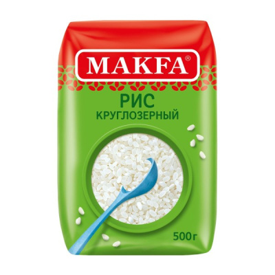 Рис Макфа круглозерный шлифованный 500г