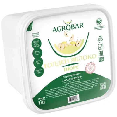 Пюре Агробар (AGROBAR) яблоко голден с/м 1кг