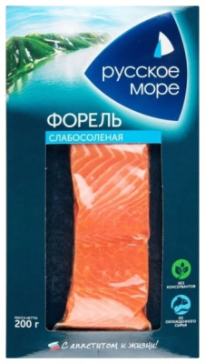 Форель Русское море слабосоленая филе-кусок в/у 200г