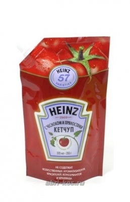 Кетчуп Хайнц (Heinz) с чесноком и пряностями 320г