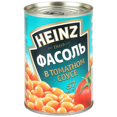 Фасоль Heinz белая в томатном соусе 415г