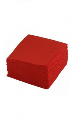 Салфетки бумажные красные 24*24 400шт