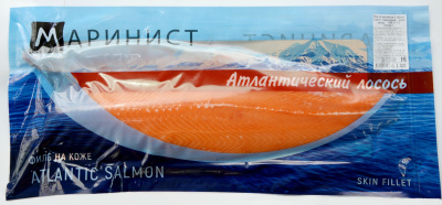 Семга холодного копчения филе-пласт с/м в/у Трим С МАРИНИСТ