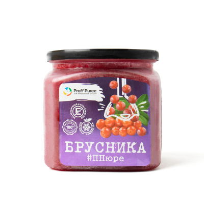Пюре Proff Puree брусника с/м 500г