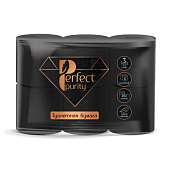 Туалетная бумага Perfect Purity чёрная 3-х слойная 160 листов 6 рулонов