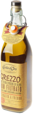 Масло оливковое нерафинированное Extra Virgin 1л cт/б il Grezzo Costa d'Oro