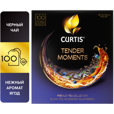 Чай Curtis Tender Moments черный 100пакетиков*1,5г сашет