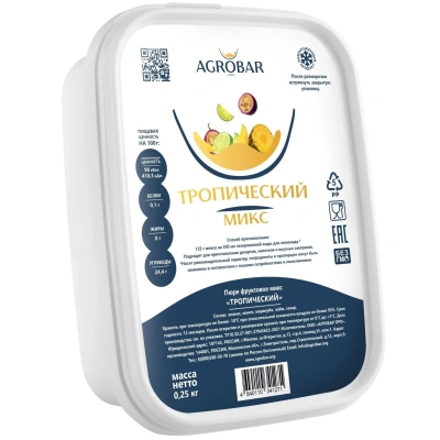 Пюре Агробар (AGROBAR) тропический микс с/м 250г