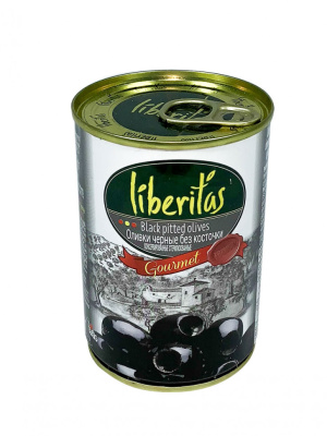Оливки Liberitas черные без косточки 280г