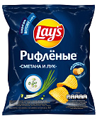 Чипсы Lays Сметана и лук рифленые 70г