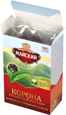 Чай Майский Корона Российской Империи черный крупнолистовой 100г