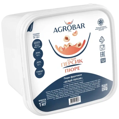 Пюре Агробар (AGROBAR) белый персик с/м 1кг