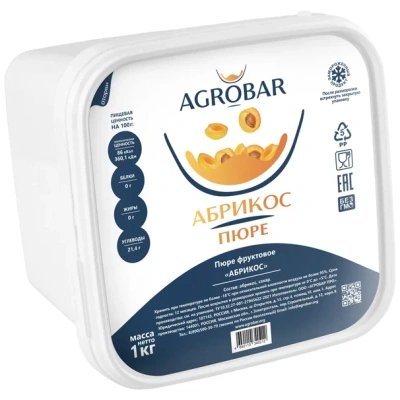 Пюре Агробар (AGROBAR) абрикос с/м 1кг