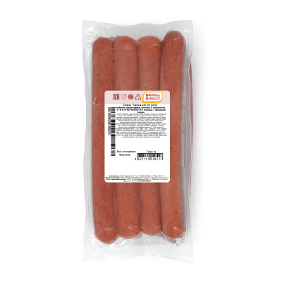 Сосиски Петродворские Колбасы для хот-дога говяжьи с/м в/у 100г*8шт