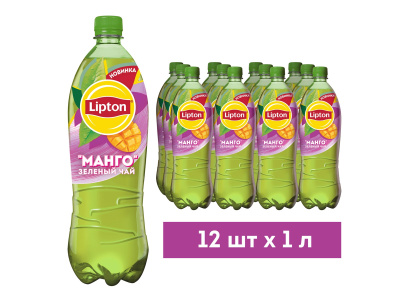 Холодный чай Lipton зеленый со вкусом манго 1л пл/б