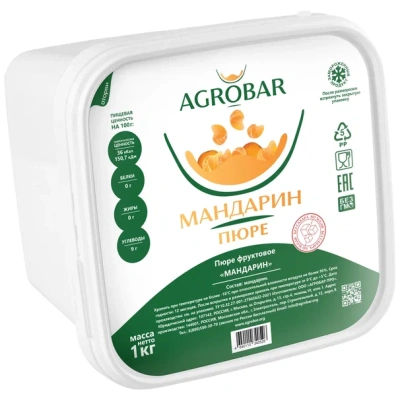 Пюре Агробар (AGROBAR) мандарин с/м 1кг