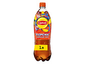 Холодный чай Lipton черный со вкусом персика 1л пл/б