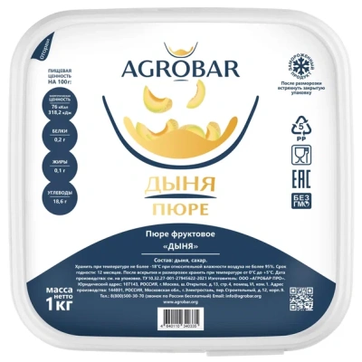 Пюре Агробар (AGROBAR) дыня с/м 1кг