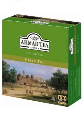 Чай Ahmad Tea зеленый 100пакетиков*2г