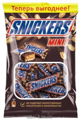 Батончики Snickers Minis шоколадные 180г