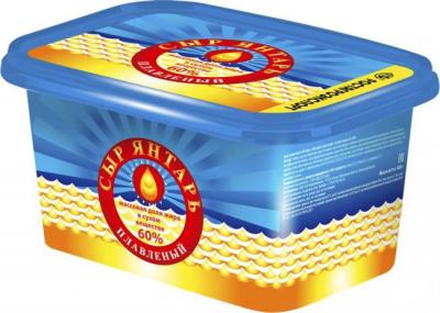 Сыр плавленый Ростагроэкспорт Янтарь 60% 400гр