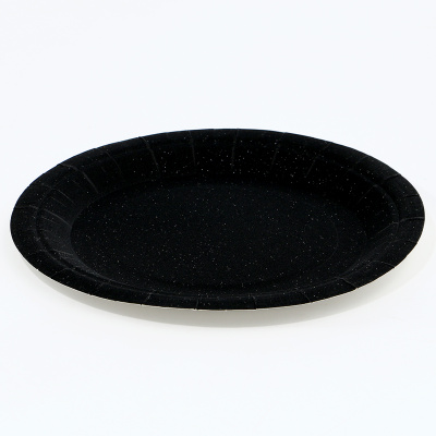 Тарелки бумажные черные ламинированные 180мм 100шт