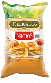 Чипсы Delicados Nachos кукурузные кусочки лука и морская соль 150г