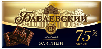 Шоколад Бабаевский Элитный горький 75% 75г