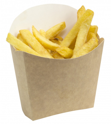 Коробка для картофеля фри Fry Pack большая крафт 115*55*145мм 500мл 1уп*200шт