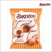 Донат карамель с начинкой со вкусом карамели 67г*32шт Bakerton в инд/уп