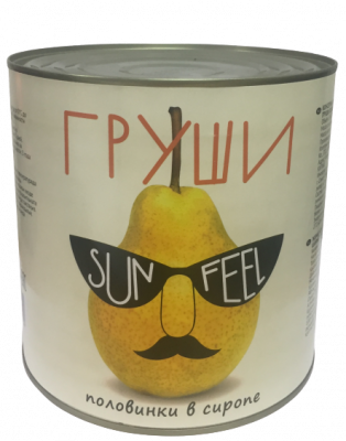 Груши SUNFEEL половинки в сиропе 3100мл