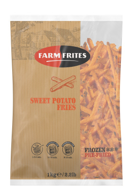 Картофель фри Батат 9х9мм с/м 2кг FARM FRITES