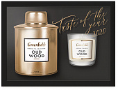 Чай подарочный Greenfield Оud Wood черный с ароматической свечой 80г