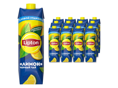 Холодный чай Lipton черный со вкусом лимона 0,95л Tetra Pak
