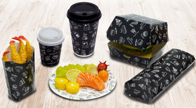 Коробка для гамбургера большая 120х120х105мм 1уп*80шт Complement Black