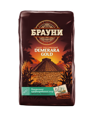 Сахар Брауни Demerara Gold тростниковый нерафинированный 900г