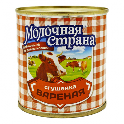 Молоко Молочная Страна сгущенное вареное 380г