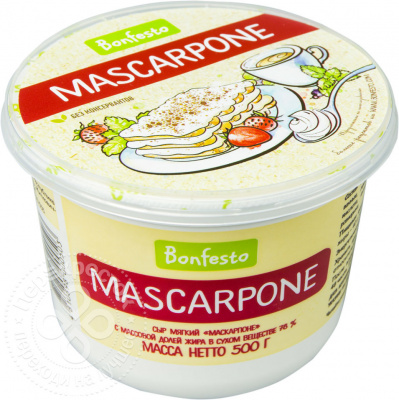 Сыр BONFESTO Маскарпоне 78% 500г