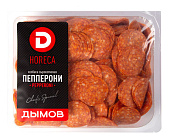 Колбаса Пепперони острая нарезка с/к в/у с/м 1кг Дымов