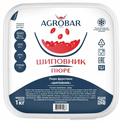 Пюре Агробар (AGROBAR) шиповник с/м 1кг